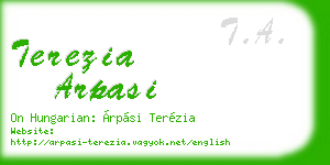 terezia arpasi business card
