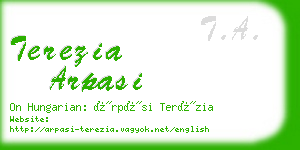 terezia arpasi business card